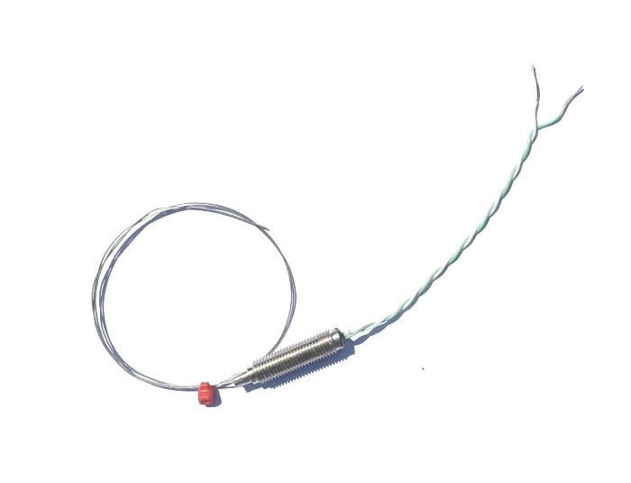 0,25 mm Durchmesser schnell ansprechendes, mineralisoliertes Thermoelement mit Gewindetopf und PFA Typ K IEC-Endstcken