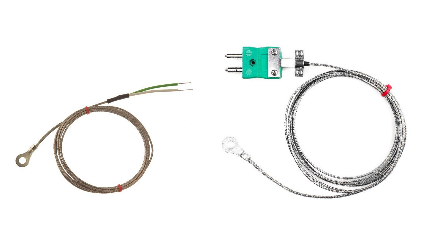 IEC-Unterlegscheiben-Thermoelement, glasfaserisoliertes Kabel mit Edelstahl-bergeflecht Typ K