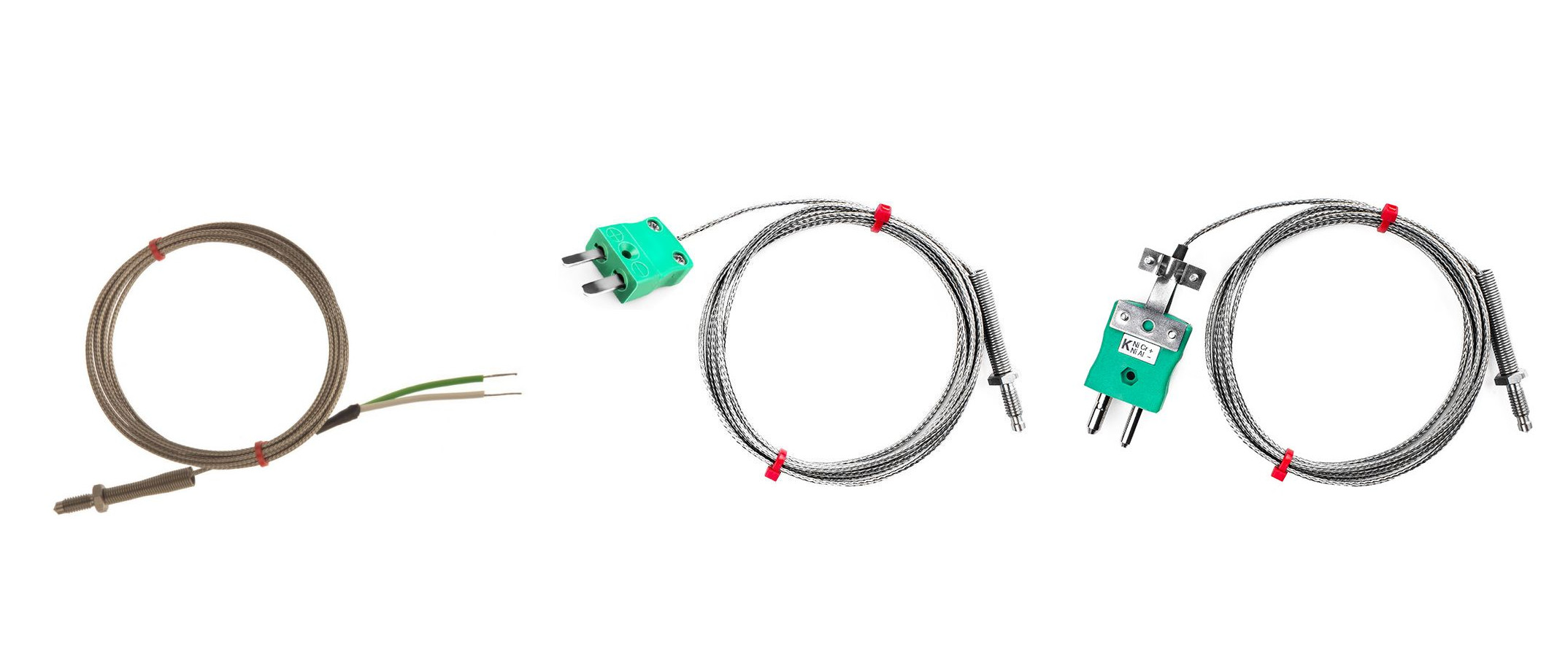 IEC-Dsen-Thermoelement, glasfaserisoliertes Kabel mit Edelstahl-bergeflecht - Typ K