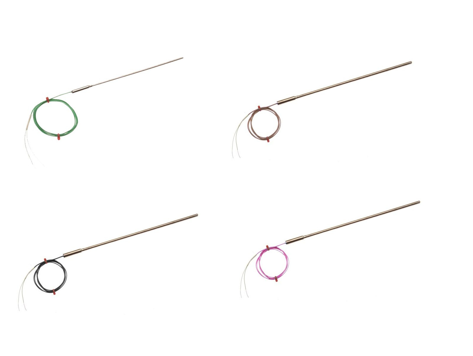 IEC Mineralisoliertes Thermoelement mit glatter Topfdichtung und 1 m PFA-isoliertem IEC-Kabel