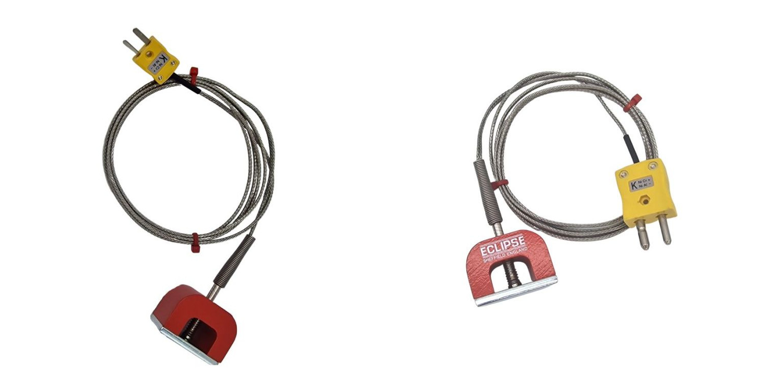 ANSI Typ K 9kg Pull Power (Hufeisen) Magnet-Thermoelement, PFA-isoliertes Kabel mit Edelstahl-bergeflecht