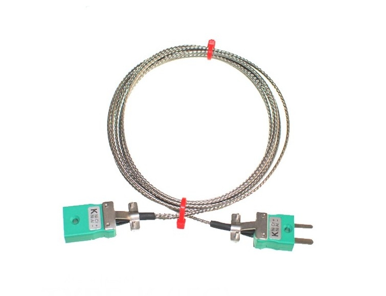 Glasfaserisoliertes Kabel / Kabel mit MINIATUR-Thermoelement-Steckern und -Buchsen IEC