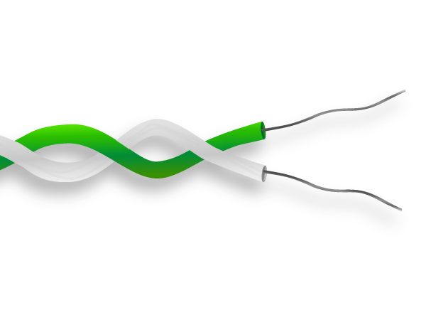 PFA Twin Twisted Pair Thermoelementkabel / Draht IEC