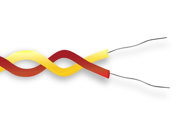 PFA Twin Twisted Pair Thermoelementkabel / Draht ANSI