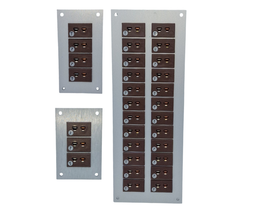 Thermoelement-Steckverbinder Aluminium-Panel mit Typ T IEC-Miniaturfassungen