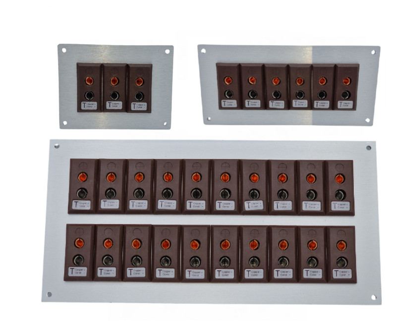 Thermoelement-Anschluss Aluminium-Panel mit Typ-T-IEC-Standard-Buchsen