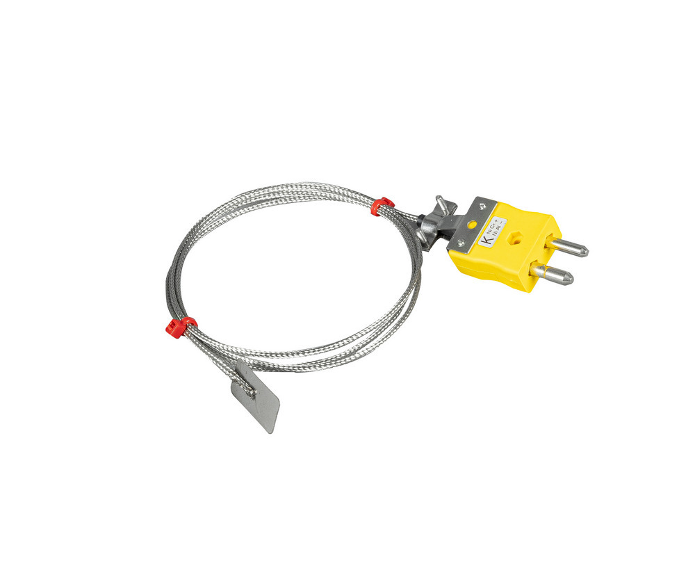 ANSI Leaf Thermoelement, glasfaserisoliertes Kabel mit Edelstahlgeflecht, das im Standardstecker endet