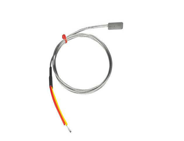 ANSI Leaf Thermoelement, glasfaserisoliertes Kabel mit Edelstahlgeflecht, das in blanken Schwnzen endet