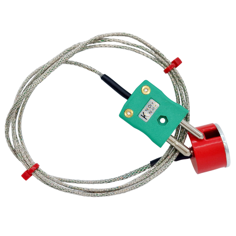IEC Typ K 3kg Zugmagnet-Thermoelement, PFA-isoliertes Kabel mit bergeflochtenem Edelstahlgeflecht, das im Standardstecker endet