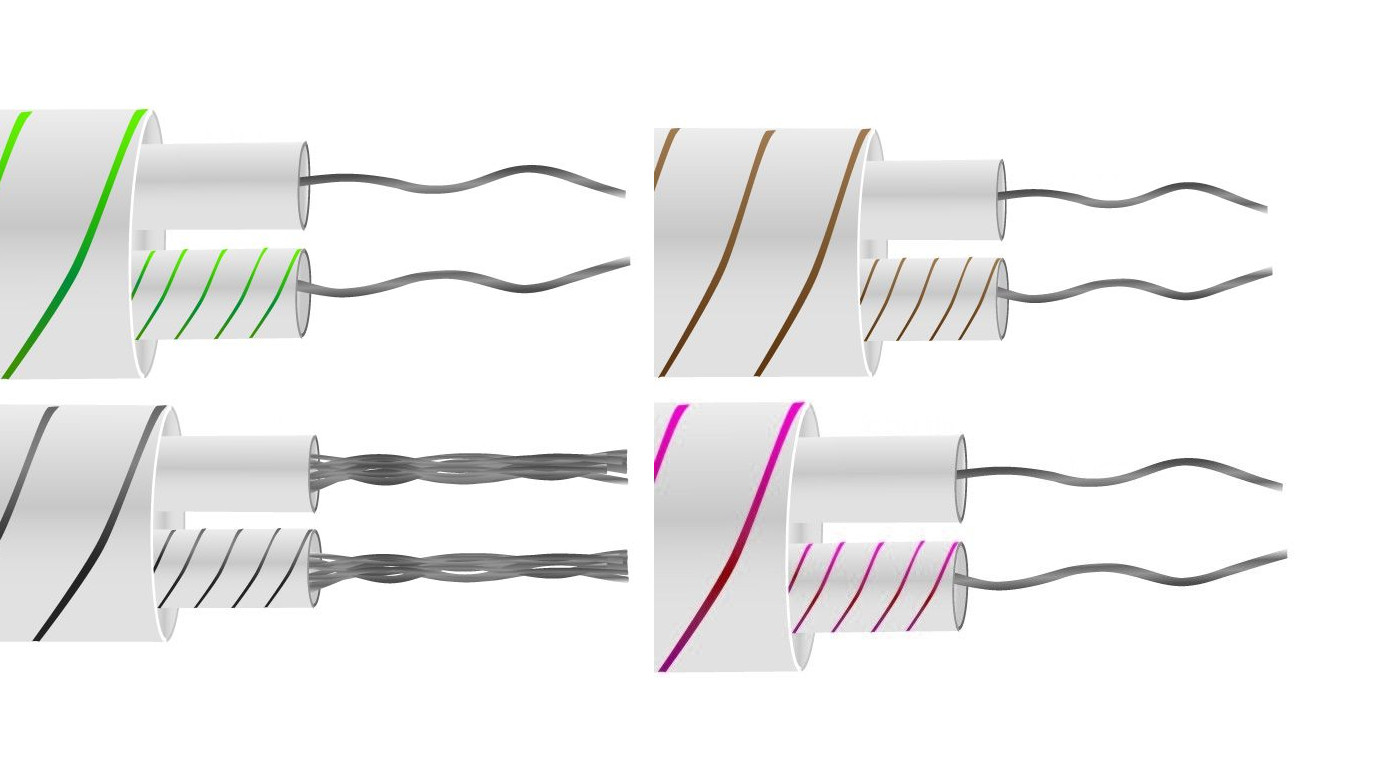 Glasfaser-Flachpaar-Thermoelementkabel / Draht IEC - 1/0,2 mm Strang