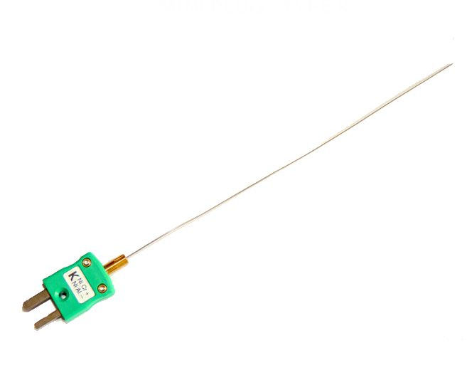 Schnell ansprechendes Thermoelement mit 0,75 mm Durchmesser und Miniatur-IEC-Stecker