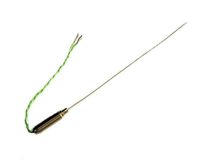 0,75 mm Durchmesser schnell ansprechendes Thermoelement mit Gewindetopf und IEC-Endstcken