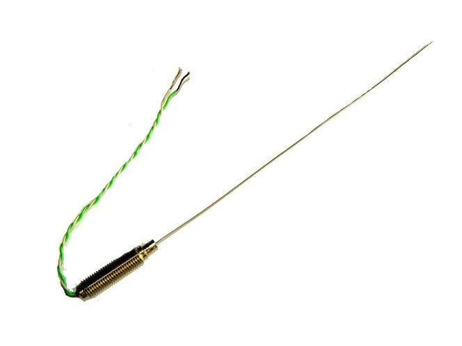 Schnell ansprechendes Thermoelement mit 0,81 mm Durchmesser und IEC-Gewindetopf und -enden