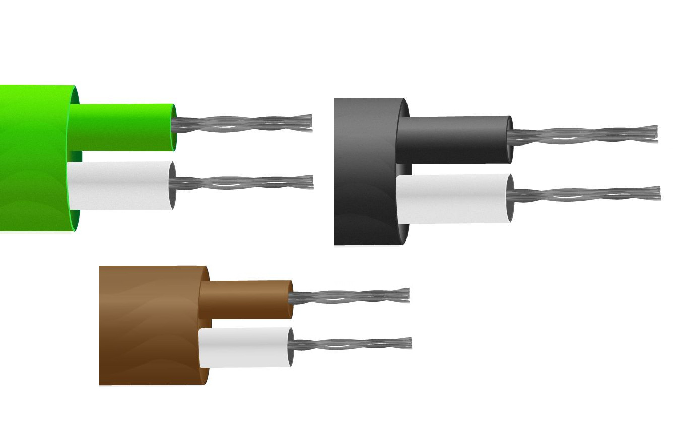 PTFE Flachpaar-Thermoelementkabel / Draht IEC - 1/0,315 mm Strang