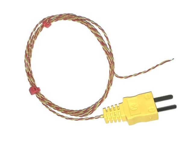 ANSI PFA-isoliertes Thermoelement mit freiliegender Sperrschicht und angespritztem Stecker