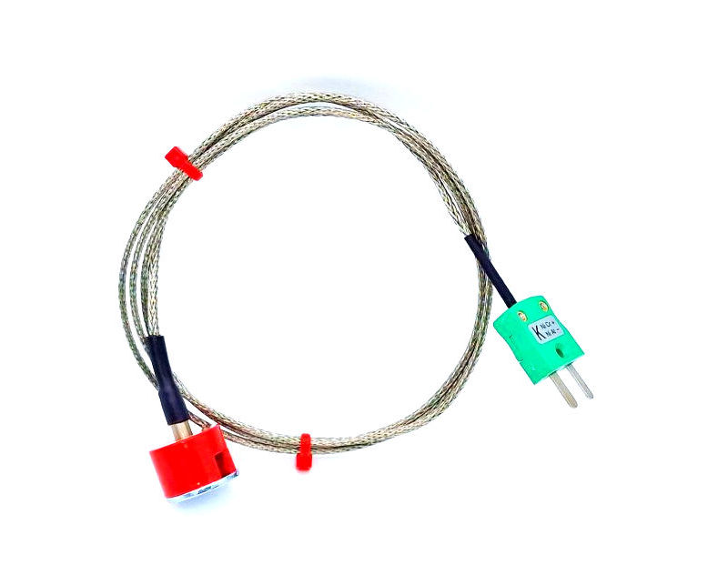 IEC Typ K 1,9 kg Zugknopf-Magnet-Thermoelement, PFA-isoliertes Kabel mit Edelstahl-bergeflecht, das in einem Miniaturstecker endet