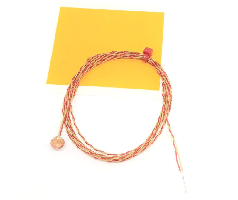 ANSI Feindraht-Scheiben-Thermoelement, PFA mit Miniaturstecker - Typ K mit Bare-Tails-Anschluss