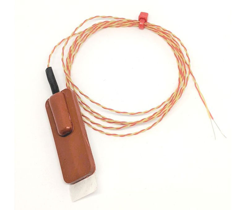 ANSI Silikonkautschuk Patch Thermoelement, PFA Twin Twisted - Typ K mit Bare Tails Anschluss