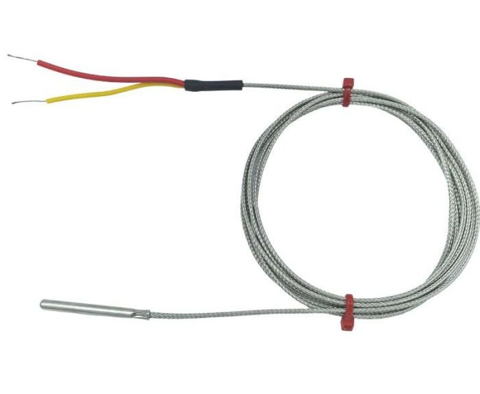 ANSI gefertigtes geerdetes Thermoelement in Edelstahlrohr, Glasfaser-Edelstahl-berflochtenes Kabel