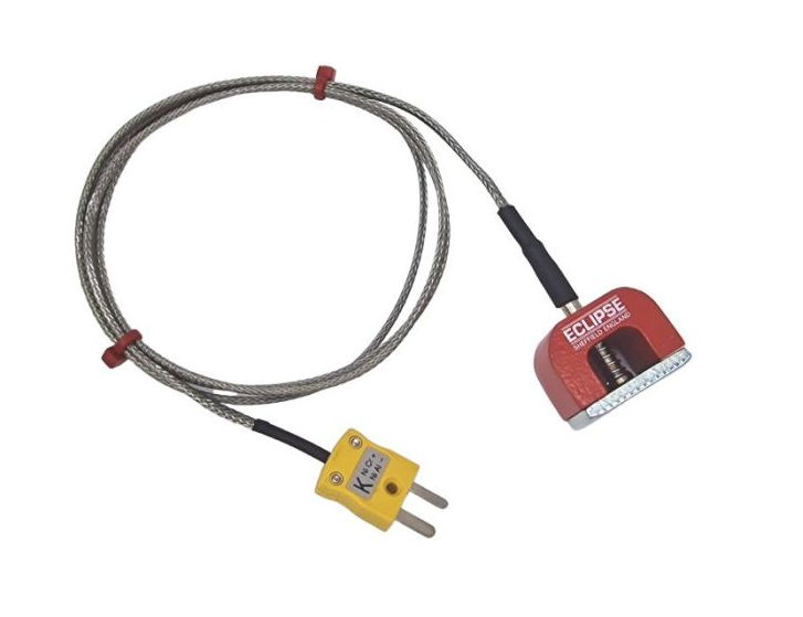 ANSI Typ K 4,5 kg Pull Power (Hufeisen) Magnet-Thermoelement, PFA-isoliertes Kabel mit Edelstahl-bergeflecht, das in einem Miniaturstecker endet