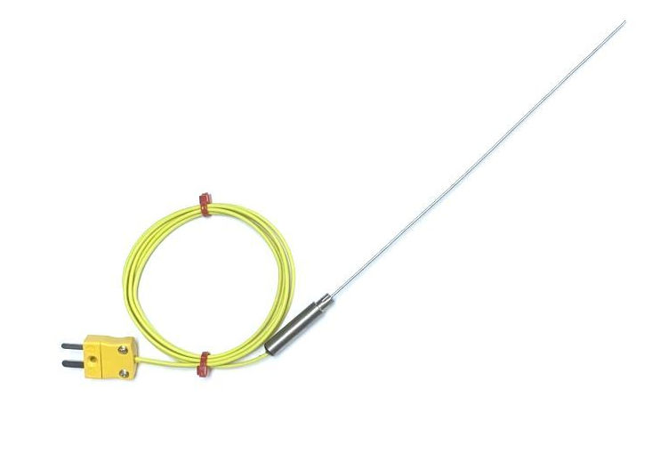 Mineralisoliertes Thermoelement mit glatter Topfdichtung und PFA-isoliertem ANSI-Kabel mit eingebautem Ministecker