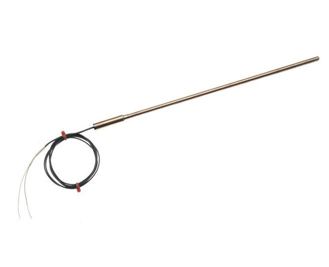 IEC Mineralisoliertes Thermoelement mit glatter Topfdichtung und 1 m PFA-isoliertem IEC-Kabel - Typ J