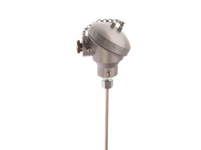 Mineralisoliertes Thermoelement im Industriestil mit KNE-Anschlusskopf - Typ K Inconel