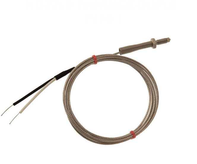 IEC-Dsen-Thermoelement, glasfaserisoliertes Kabel mit Edelstahl-bergeflecht - Typ J - Bare Tails Anschluss