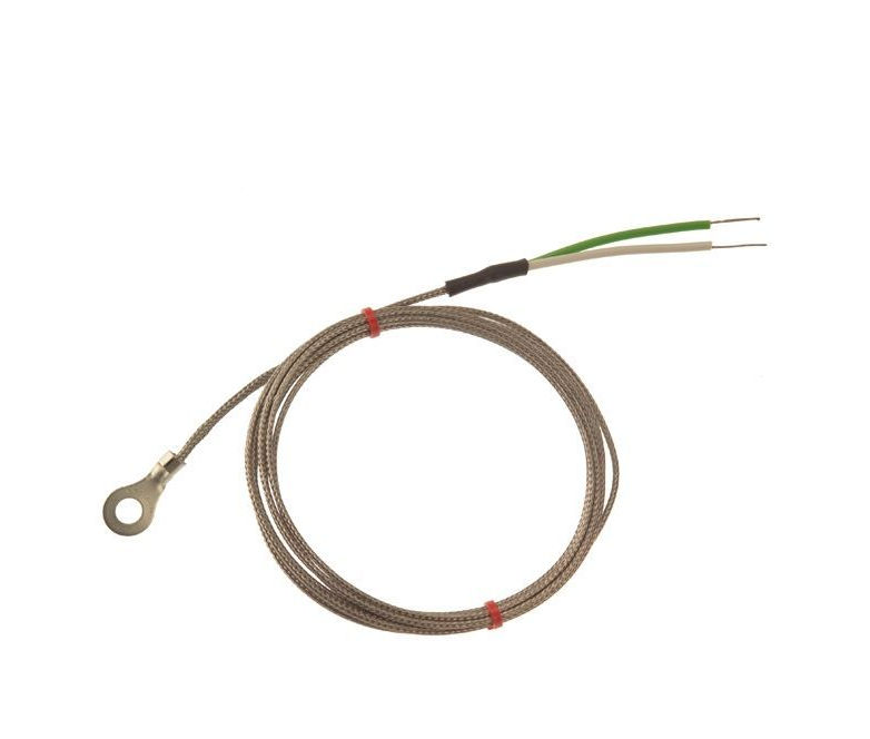 IEC-Unterlegscheiben-Thermoelement, glasfaserisoliertes Kabel mit Edelstahl-bergeflecht Typ K mit Bare-Tails-Anschluss