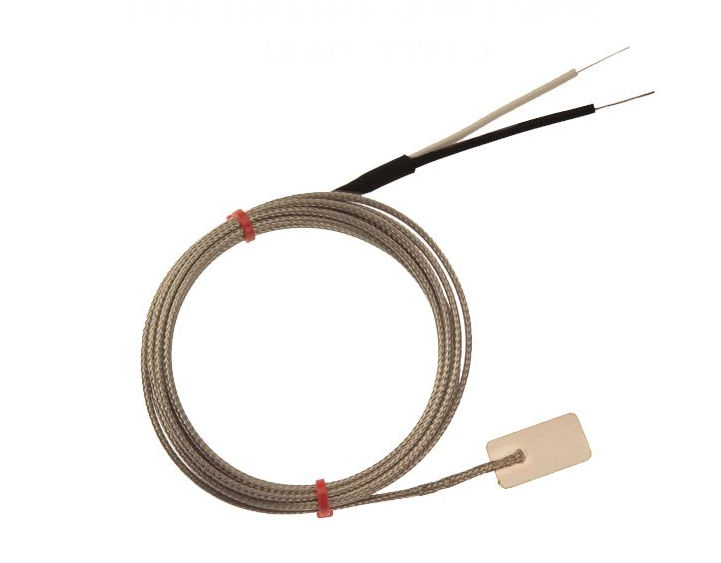IEC-Blatt-Thermoelement, glasfaserisoliertes Kabel mit Edelstahl-bergeflecht - Typ J mit Bare-Tails-Anschluss