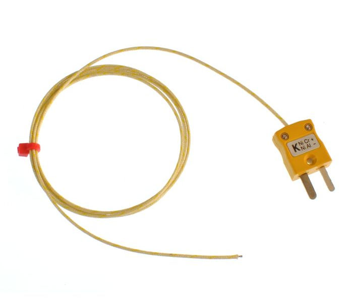 ANSI Glasfaser-isoliertes Thermoelement mit freiliegender Steckverbindung und Miniaturstecker