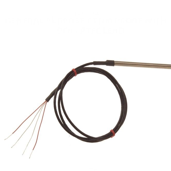 Allzweck-Pt100-Sonde mit PFA-Leitung - Typ RTD / PRT
