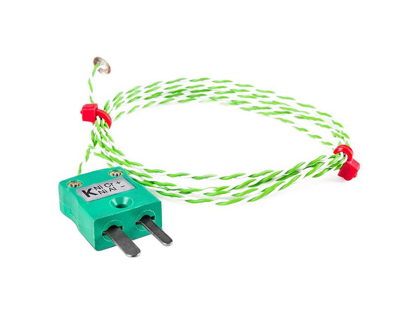 IEC-Feindraht-Scheiben-Thermoelement, PTFE mit Miniaturstecker - Typ K