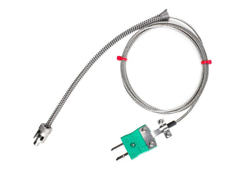 IEC Verstellbares Bajonett-Thermoelement, Glasfaser-Edelstahl-umflochtenes Kabel - Typ K