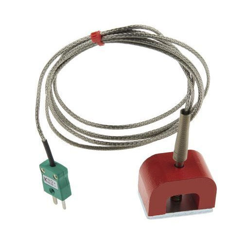 IEC Typ K 9kg Pull Power (Hufeisen) Magnet-Thermoelement, PFA-isoliertes Kabel mit Edelstahl-bergeflecht, das in einem Miniaturstecker endet