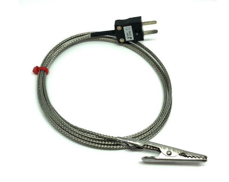 IEC Krokodilklemmen-Thermoelement mit berflochtenem Glasfaser-Edelstahlkabel - Typ J