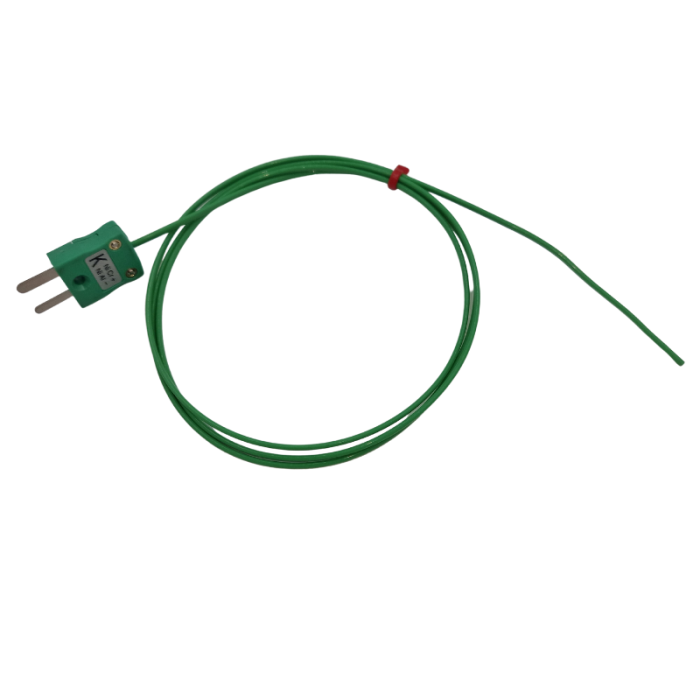 Hermetisch abgedichtetes Draht-Thermoelement IEC Typ K mit Miniatur-Steckeranschluss