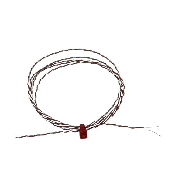 PFA-isoliertes, doppelt verdrilltes IEC-Thermoelement mit freiliegender Sperrschicht und blanken Schwnzen - Typ T - 7/0,2 mm