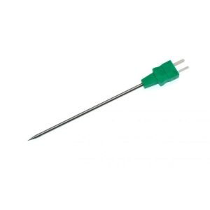 IEC-Thermoelement-Sonde mit Nadelspitze und angespritztem Miniaturstecker - Typ K - 80 mm