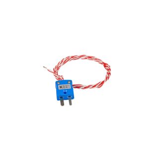 JIS Typ K Freiliegendes Thermoelement mit geschweiter Spitze 7/0,2 mm PFA Twin Twisted Cable mit Miniaturstecker 3 m
