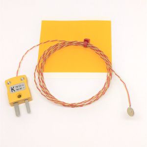 ANSI Feindraht-Scheiben-Thermoelement, PFA mit Miniaturstecker - Typ K