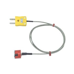 ANSI Typ K 1,9 kg Zugknopf-Magnet-Thermoelement, PFA-isoliertes Kabel mit Edelstahlgeflecht mit Anschluss im Standardstecker - 2M