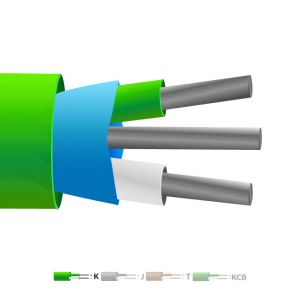 Typ K PVC-isoliertes Mylar-abgeschirmtes Thermoelementkabel / -draht (IEC)