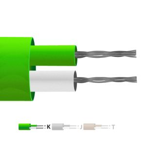 Typ K PTFE isoliertes Flachpaar Thermoelementkabel / Draht (IEC)
