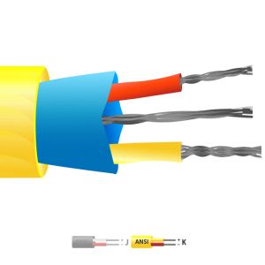 Typ K PVC Isoliert Mylar geschirmt Thermoelement Kabel / Draht (ANSI)
