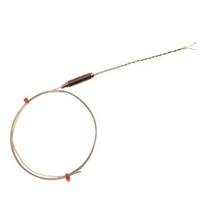 IEC Mineralisoliertes Thermoelement mit Gewindetopf und 100 mm PFA-isolierter doppelt verdrillter IEC-Leitung - Typ T - 1,0 mm x 250 mm