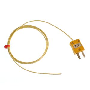 Glasfaserisoliertes ANSI-Thermoelement mit Sichtkontakt und Miniaturstecker - Typ K