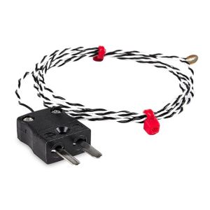 IEC-Feindraht-Scheiben-Thermoelement, PTFE mit Miniaturstecker - Typ J - 2M