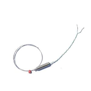 0,25 mm Durchmesser Schnell reagierendes mineralisoliertes Thermoelement mit Gewindetopf und PFA IEC-Endstcken - Typ K - geerdete Verbindung - 250 mm