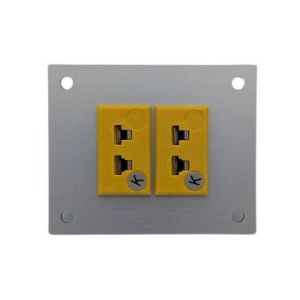 Thermocouple Connector Aluminium Panel with Type K ANSI Miniature Sockets